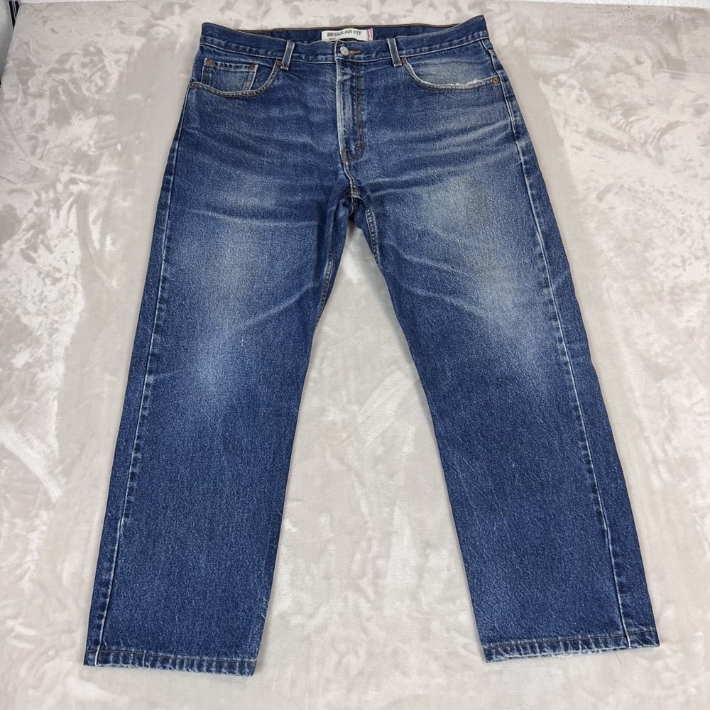 Vintage Levis 505 Jeans Mens 38x27* Whisker Straight Workwear Grunge Y2K Dadcore
